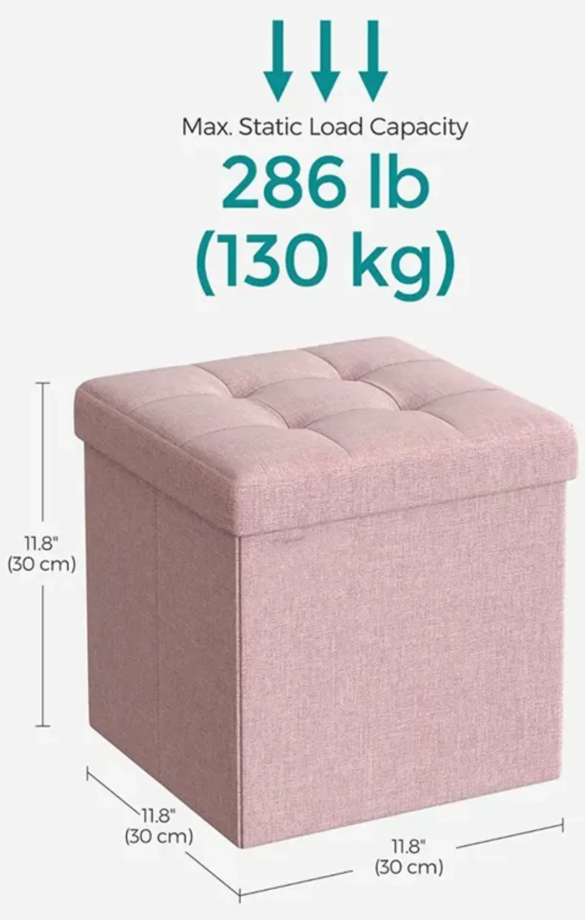 Folding Storage Ottoman Cube for Versatile Space-Saving Solutions