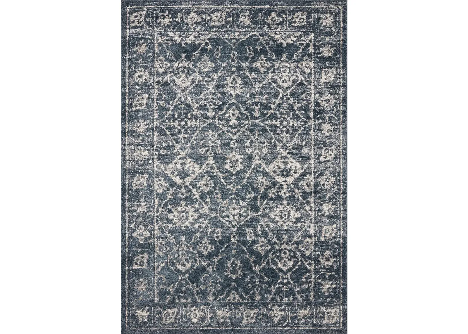 Gigi Navy/Stone 4'0" x 6'0" Accent Rug by Magnolia Home by Joanna Gaines x Loloi