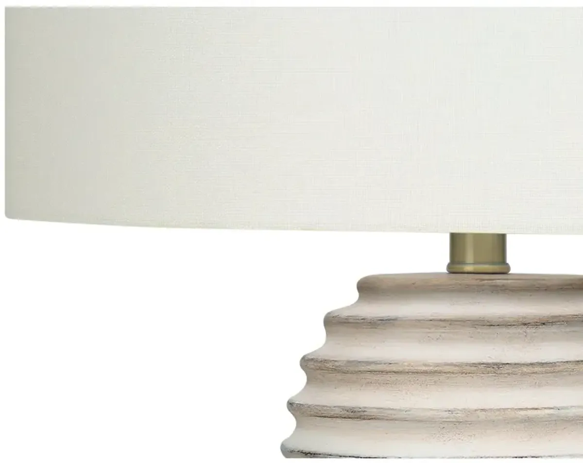 Monarch Specialties I 9742 - Lighting, 28"H, Table Lamp, Cream Resin, Ivory / Cream Shade, Transitional