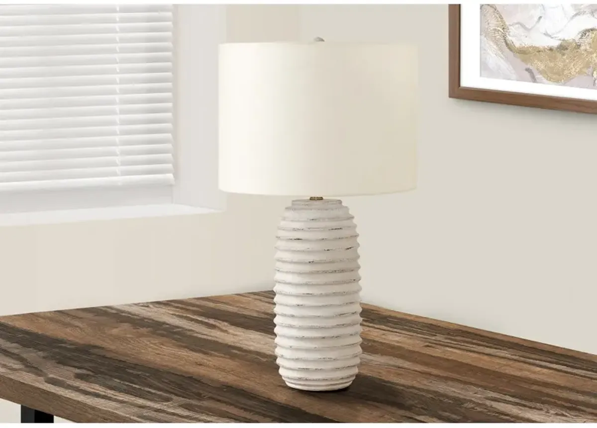 Monarch Specialties I 9742 - Lighting, 28"H, Table Lamp, Cream Resin, Ivory / Cream Shade, Transitional