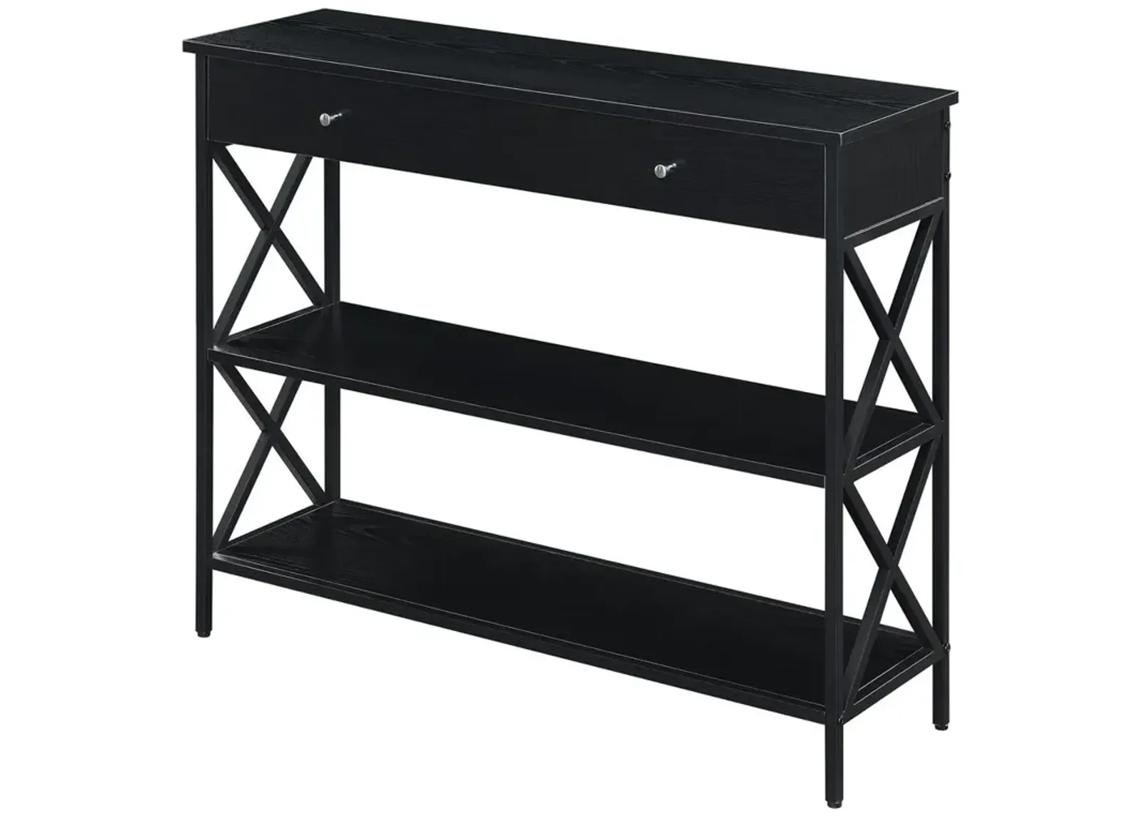 Convenience Concepts Tucson 1 Drawer Console Table, Black/Black