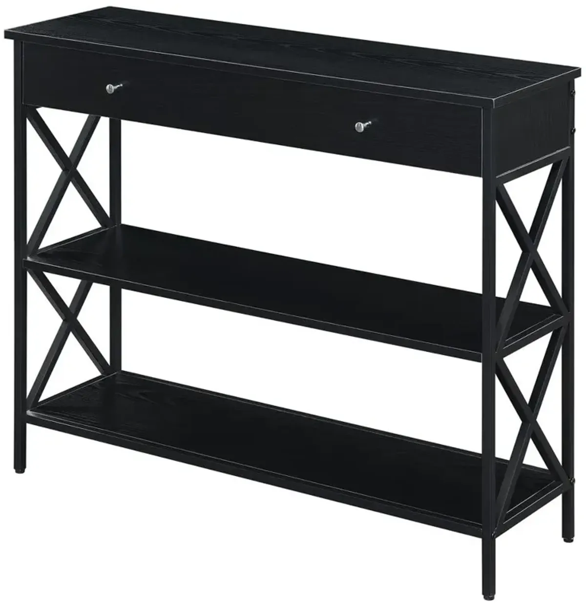 Convenience Concepts Tucson 1 Drawer Console Table, Black/Black