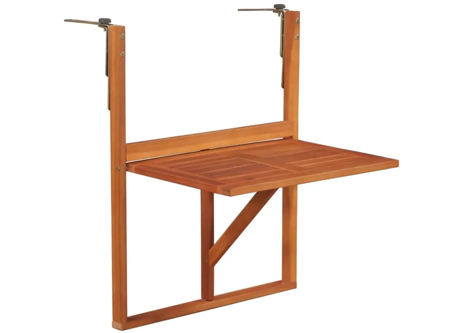 vidaXL Hanging Balcony Table 51.1"x35.4"x28.3" Solid Acacia Wood