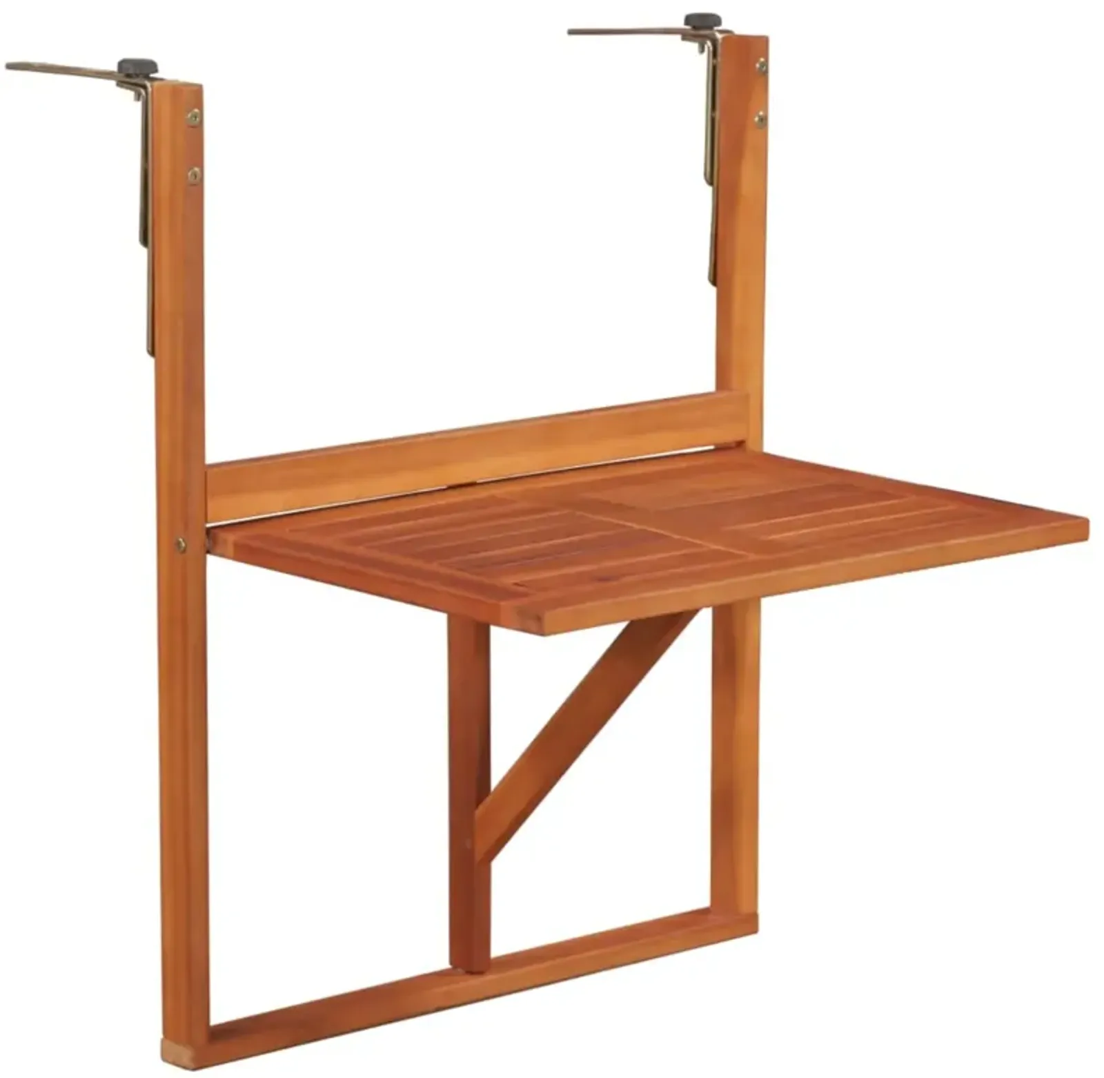 vidaXL Hanging Balcony Table 51.1"x35.4"x28.3" Solid Acacia Wood