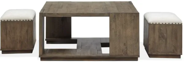 Leighton Cocktail Table with 2 Stools