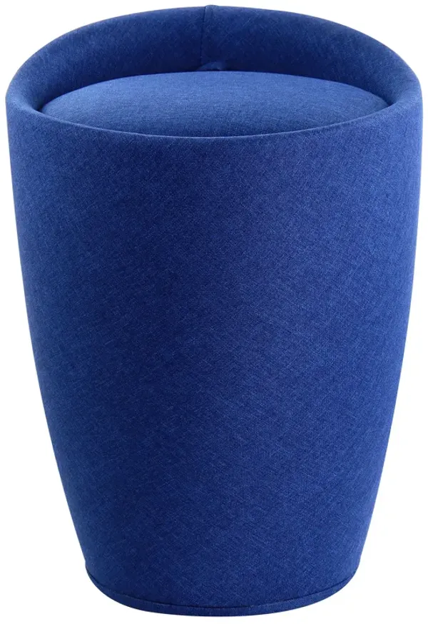 Elama 1 Piece Blue Denim Hollow Ottoman Chair