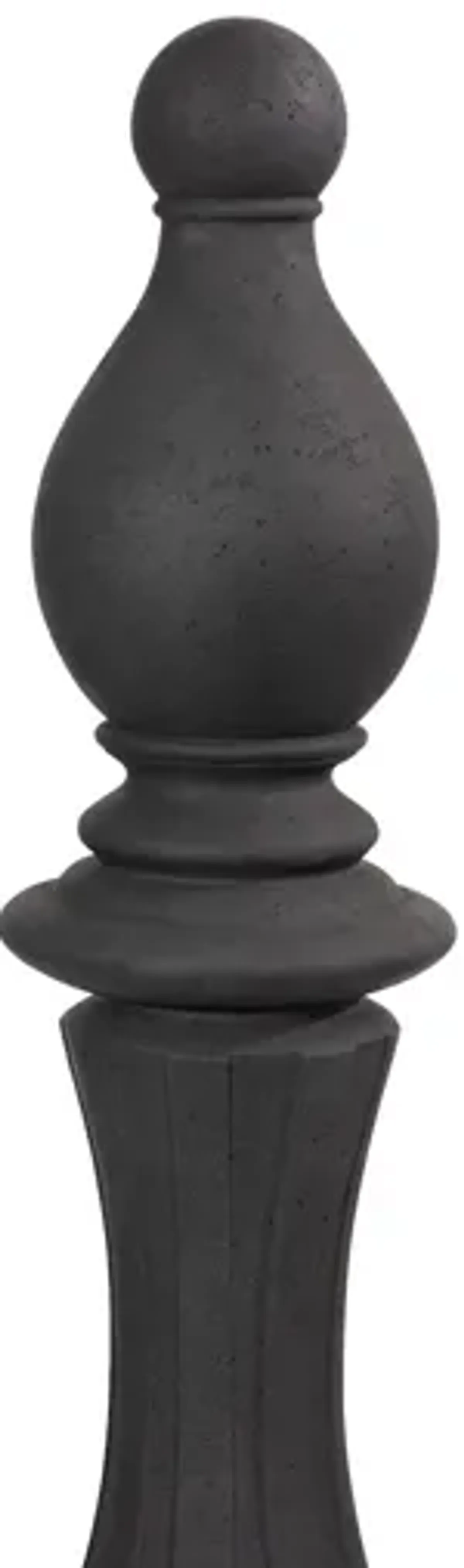 Bishop Chess Sculpture, Cast Stone Black - Large