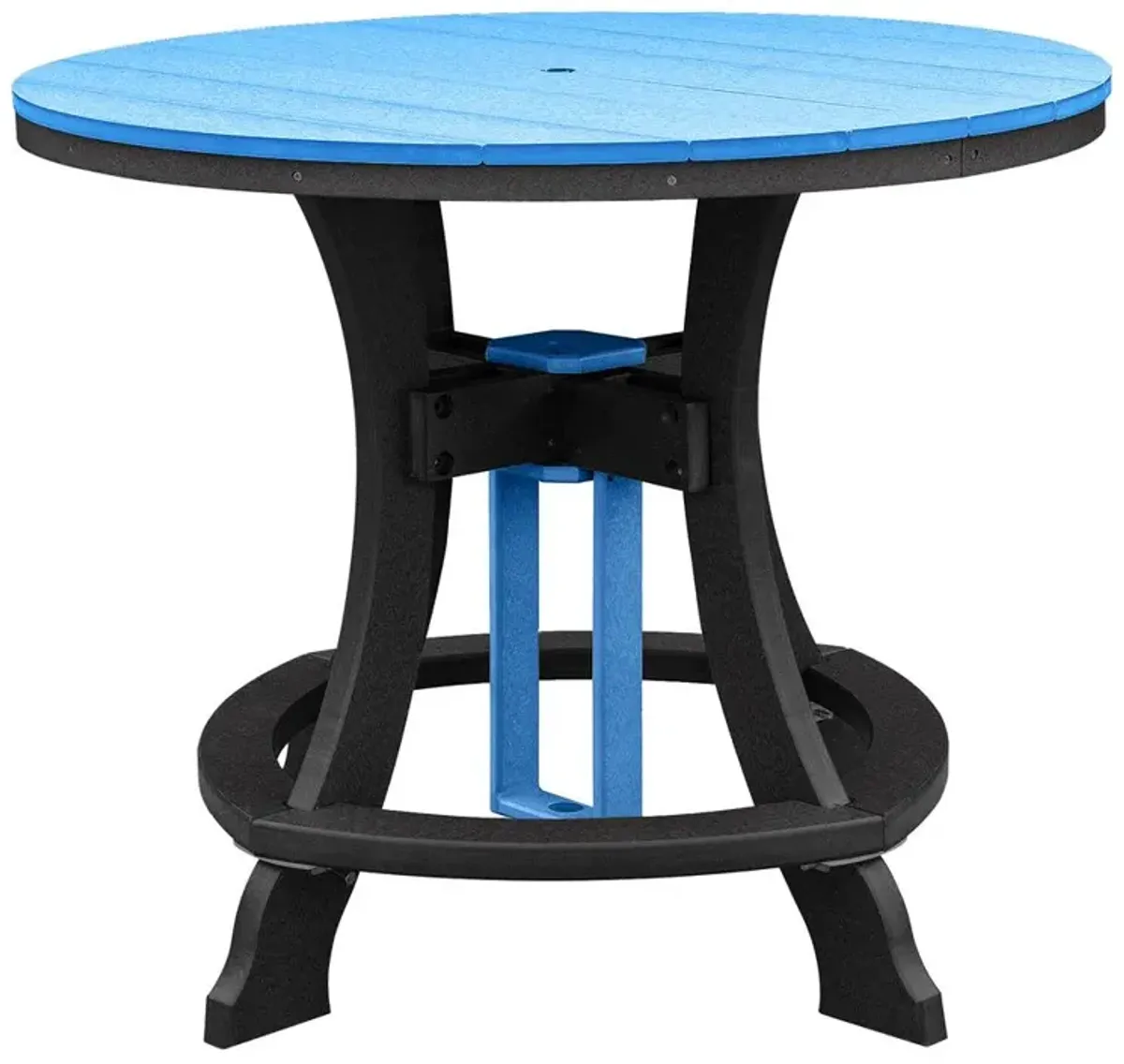 OS Home and Office Model 44R-C-BBK Counter Height Round Table in Blue with Black Base