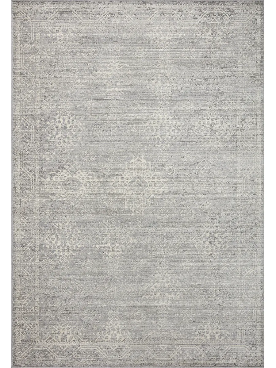 Indra INA02 Silver/Ivory 6'3" x 9' Rug