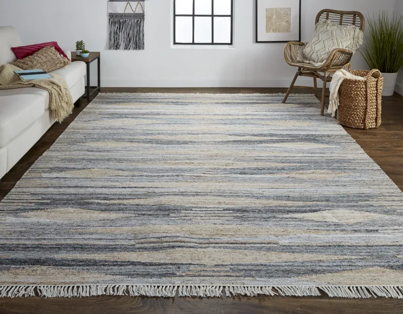 Beckett 0815F Gray/Tan/Silver 3'6" x 5'6" Rug