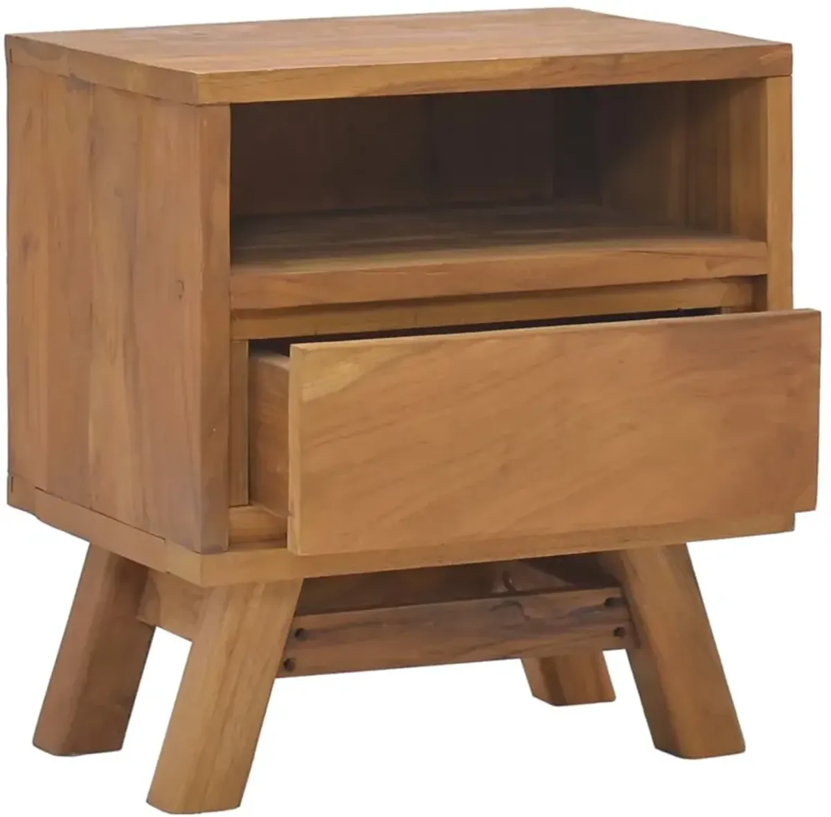 vidaXL Bedside Cabinet 15.7"x11.8"x17.7" Solid Teak Wood