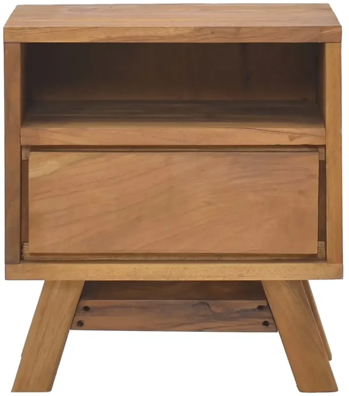 vidaXL Bedside Cabinet 15.7"x11.8"x17.7" Solid Teak Wood