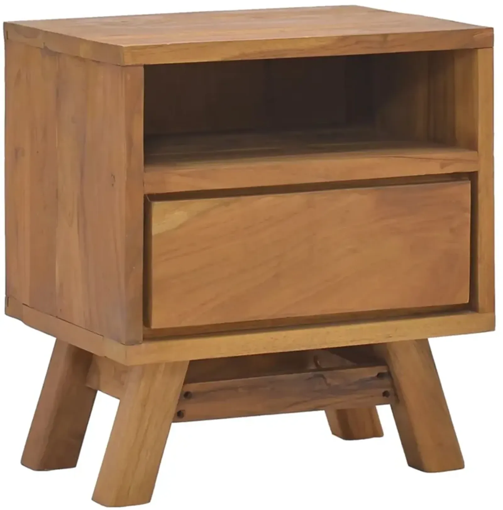 vidaXL Bedside Cabinet 15.7"x11.8"x17.7" Solid Teak Wood