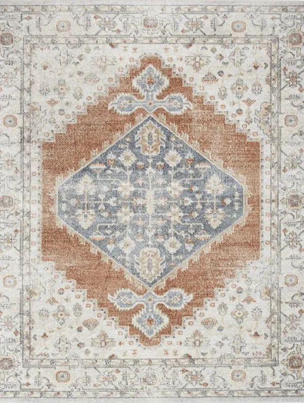 Astra Machine Washable ASW11 Gray/Multicolor 6'7" x 9' Rug