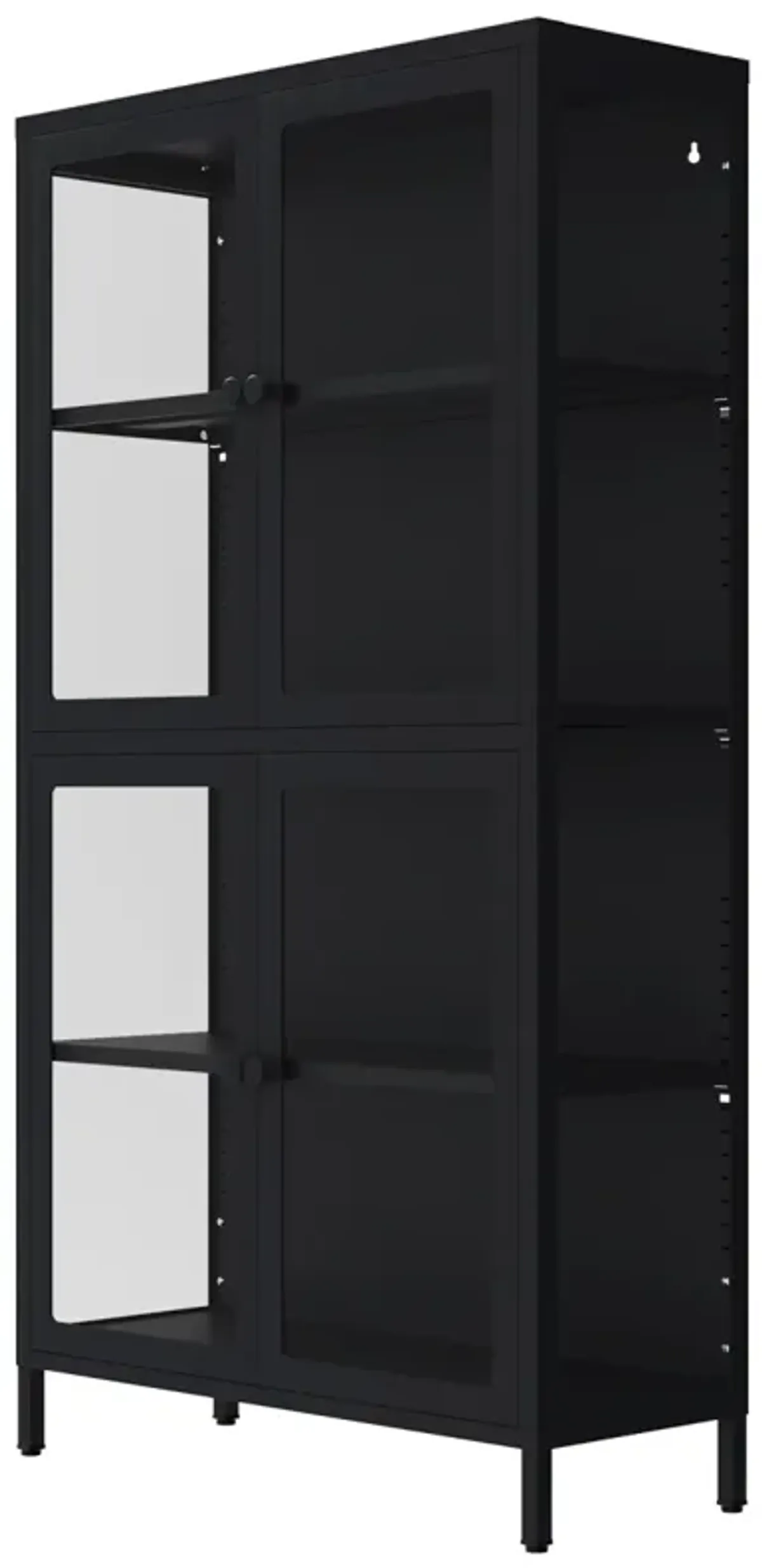 Adjustable Four-Door Steel Cabinet for Living Room or Kitchen