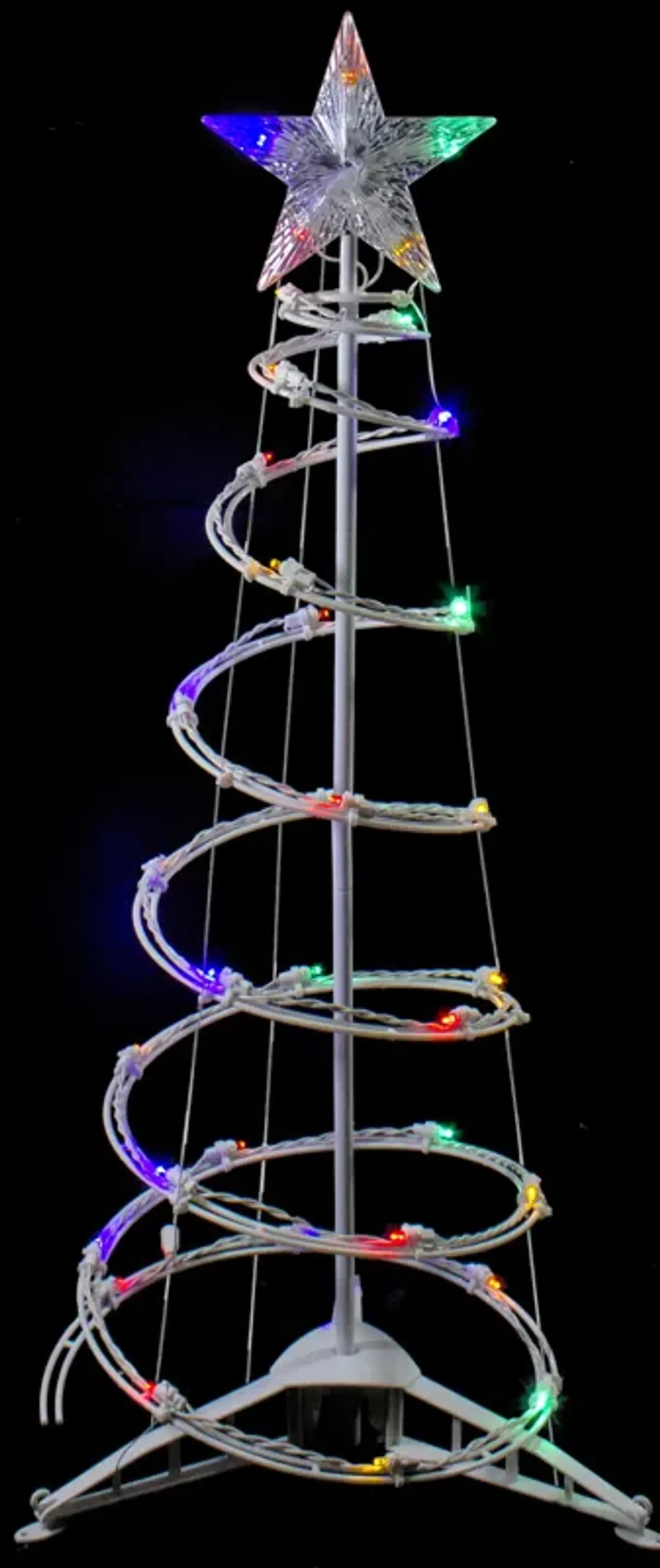 3ft LED Lighted Spiral Cone Tree Outdoor Christmas Decoration  Multi Lights