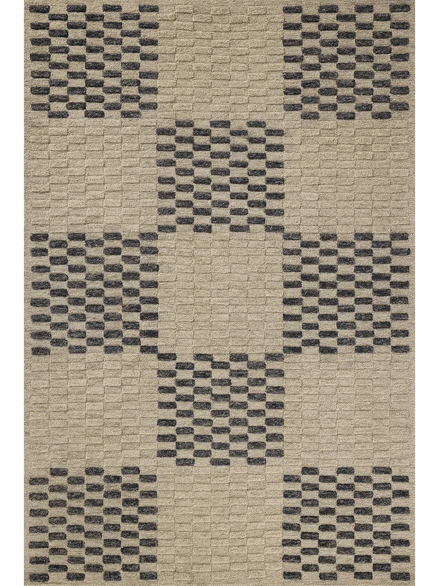 Bradley BRL-01 Beige / Midnight 2''3" x 3''9" Rug by Chris Loves Julia