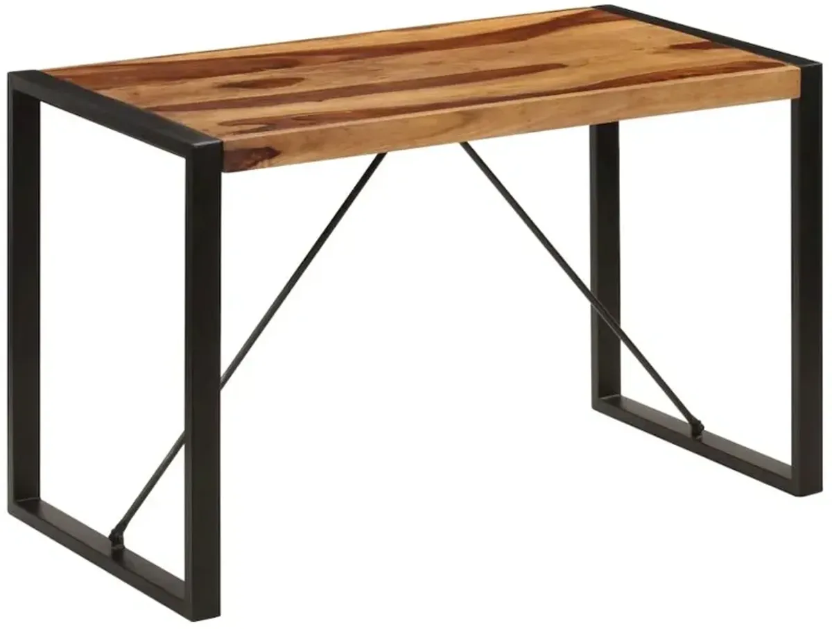 vidaXL Dining Table 47.2"x23.6"x29.9" Solid Sheesham Wood, 247423