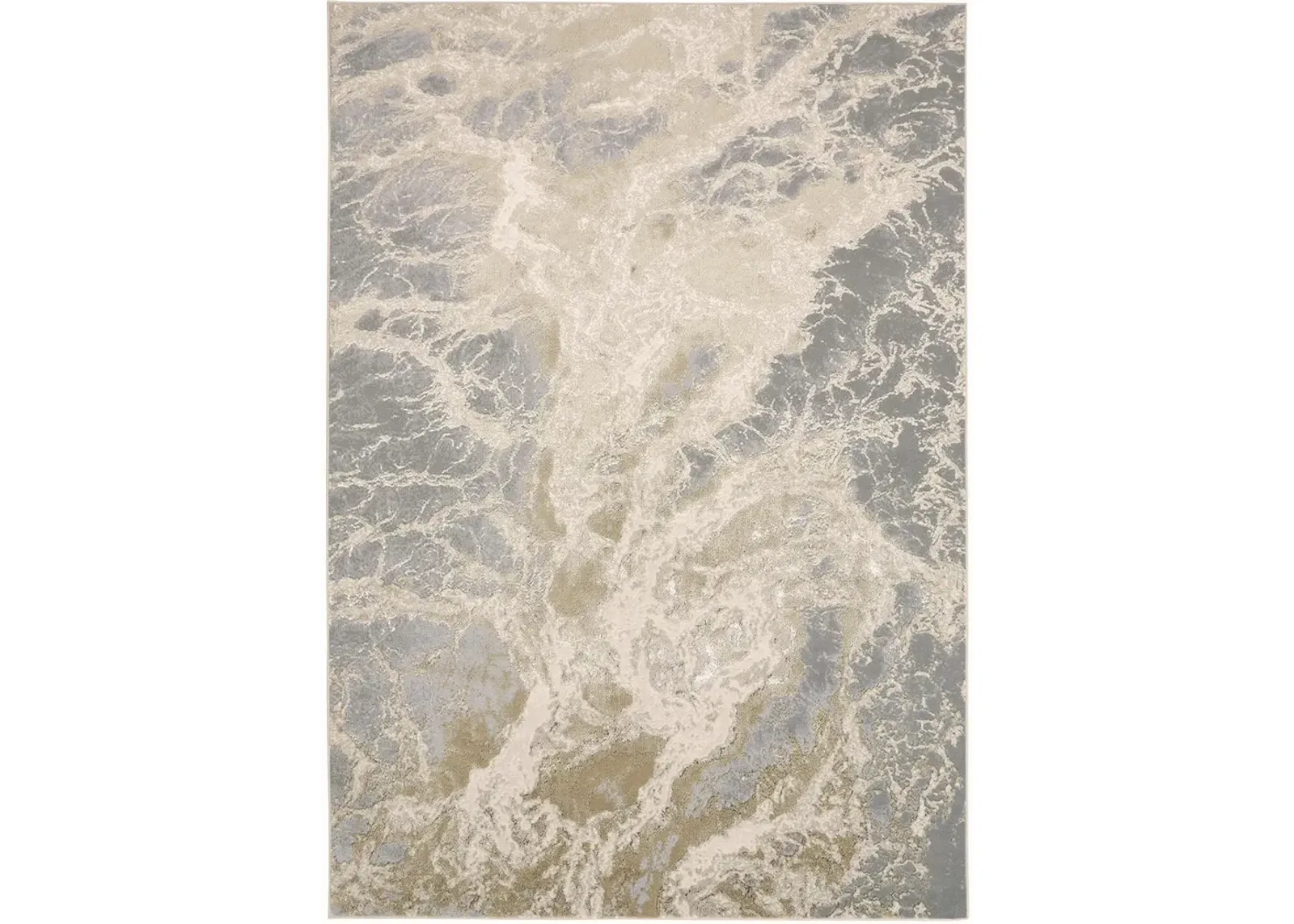 Aura 3563F Ivory/Silver/Gold 6'7" x 9'6" Rug