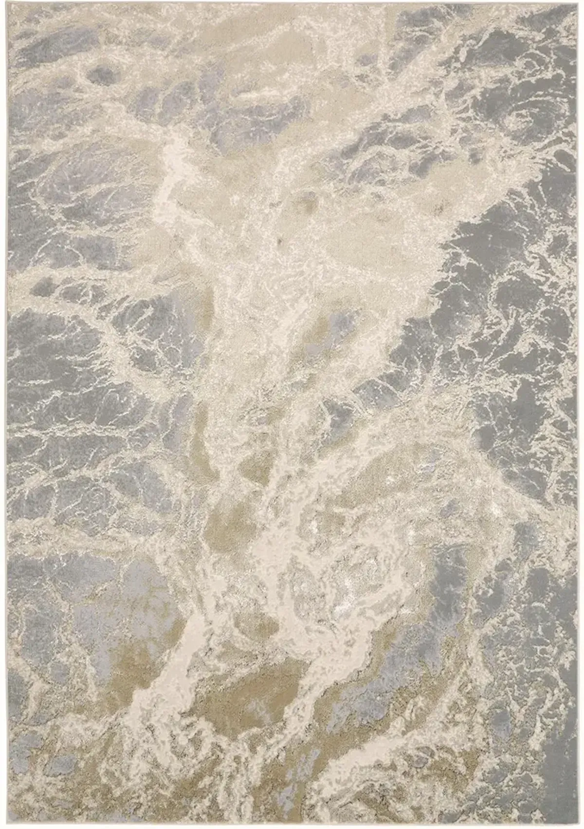 Aura 3563F Ivory/Silver/Gold 6'7" x 9'6" Rug