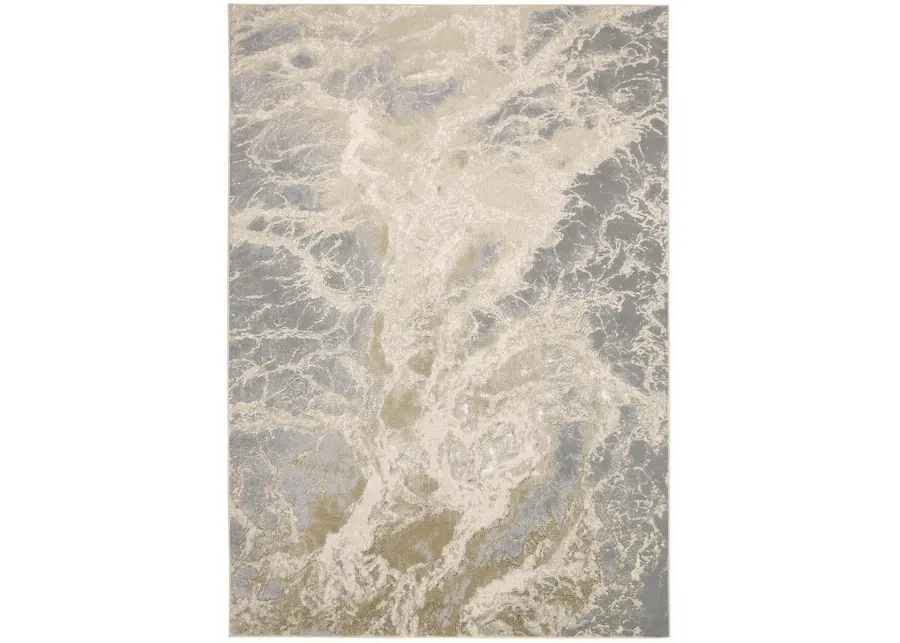 Aura 3563F Ivory/Silver/Gold 6'7" x 9'6" Rug