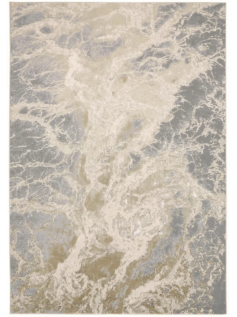 Aura 3563F Ivory/Silver/Gold 6'7" x 9'6" Rug