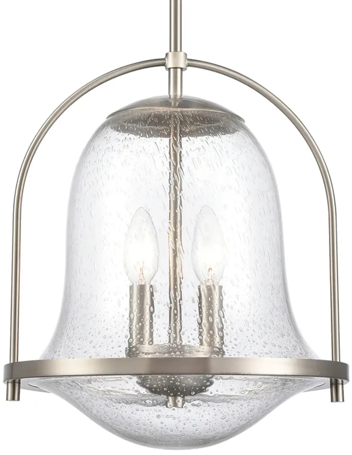 Connection 12'' Wide 2-Light Nickel Pendant