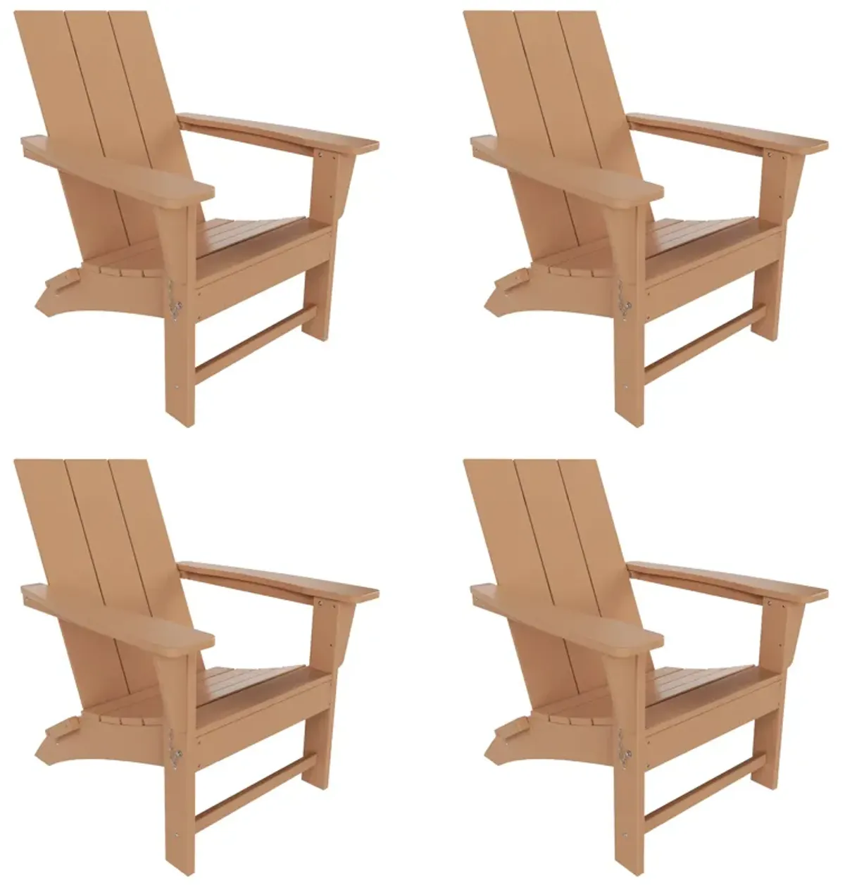 WestinTrends Modern Folding Adirondack Chair (Set of 4)