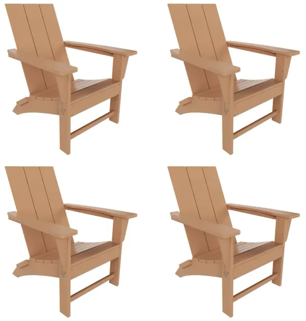 WestinTrends Modern Folding Adirondack Chair (Set of 4)