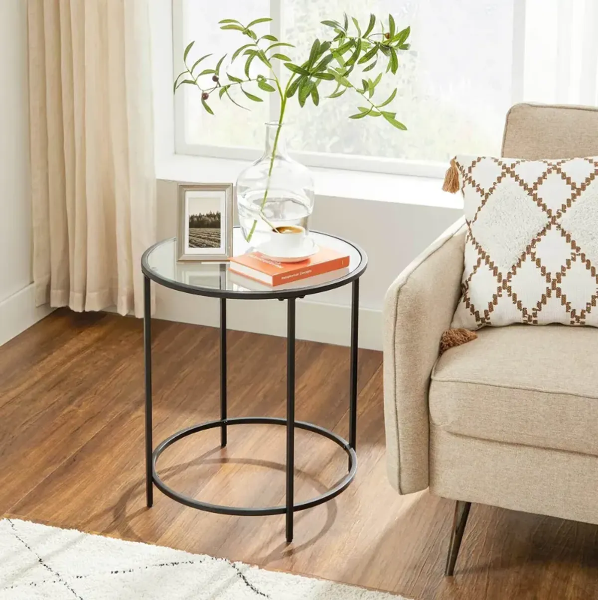 Round Side Table - Stylish and Functional Accent for Any Room