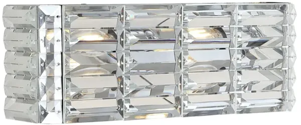 Evelyn Crystal Rectangle Ironcrystal Glam Modern LED Vanity Light