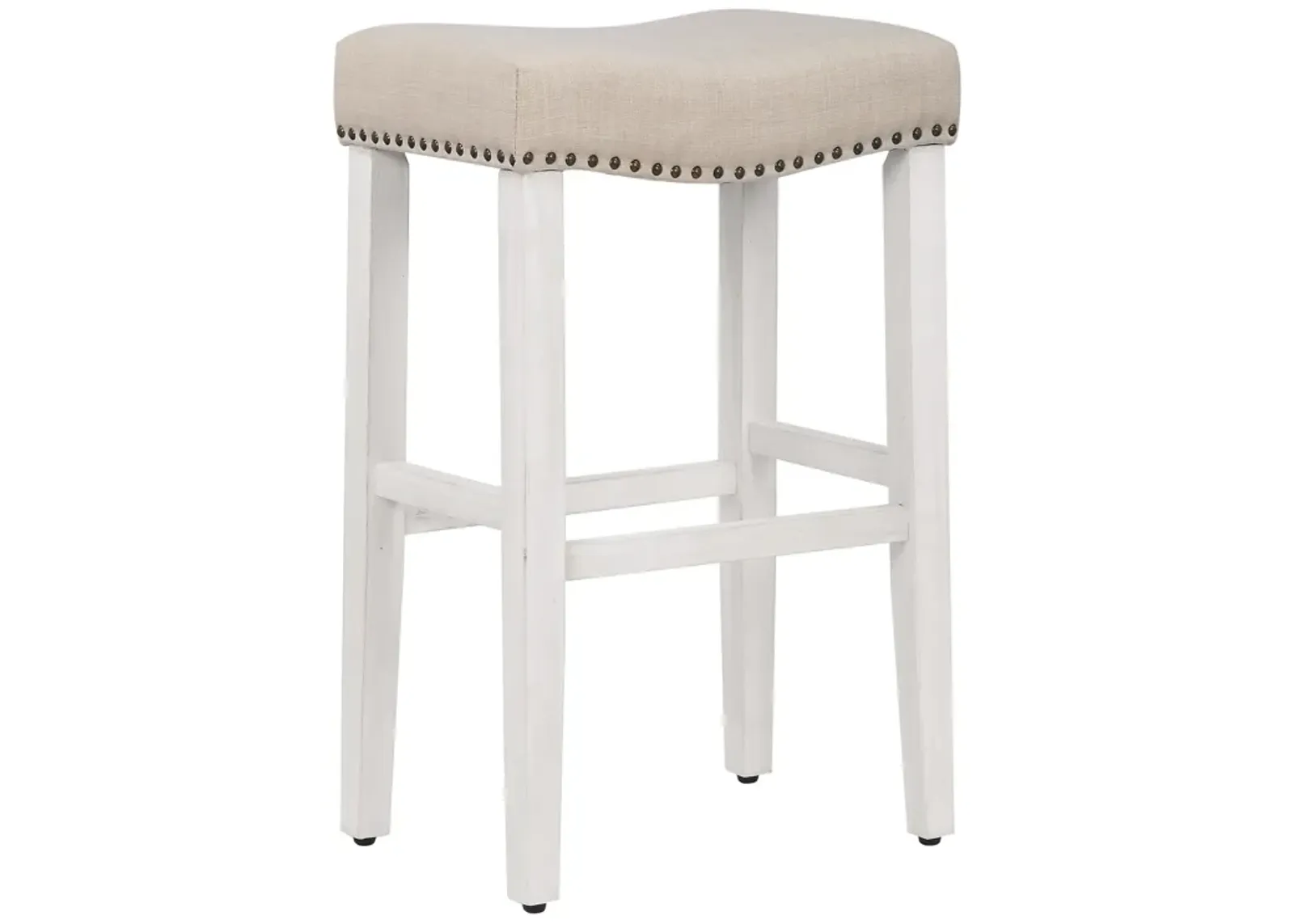 WestinTrends 29" Upholstered Backless Saddle Seat Bar Stool