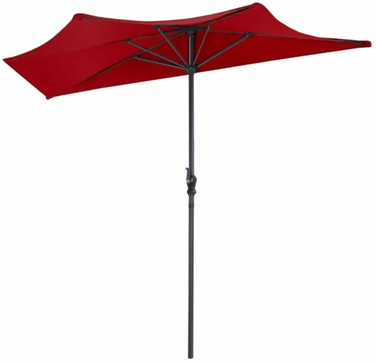 Hivvago 9 Feet Patio Bistro Half Round Umbrella without Weight Base