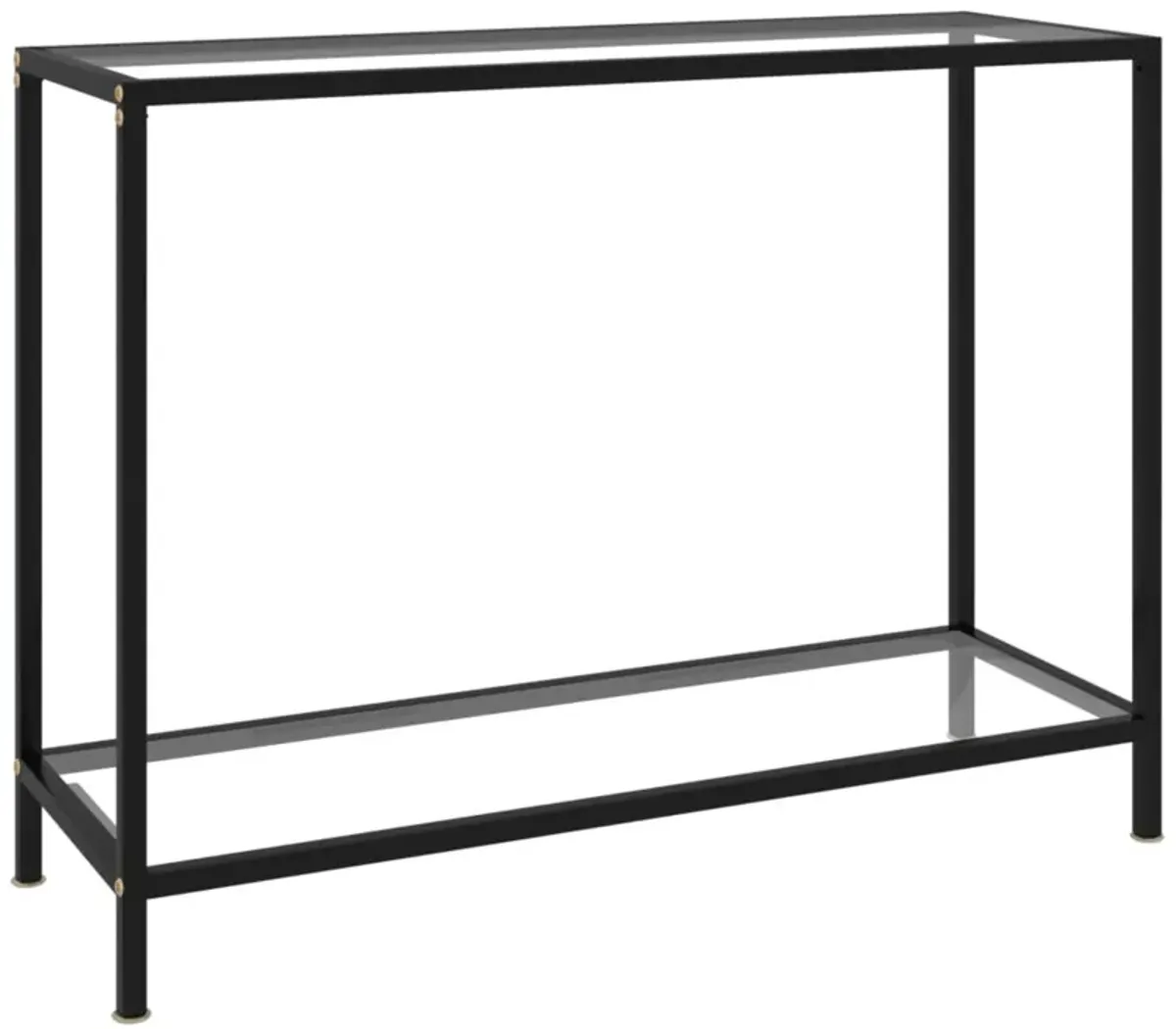 vidaXL Console Table Transparent 39.4"x13.8"x29.5" Tempered Glass