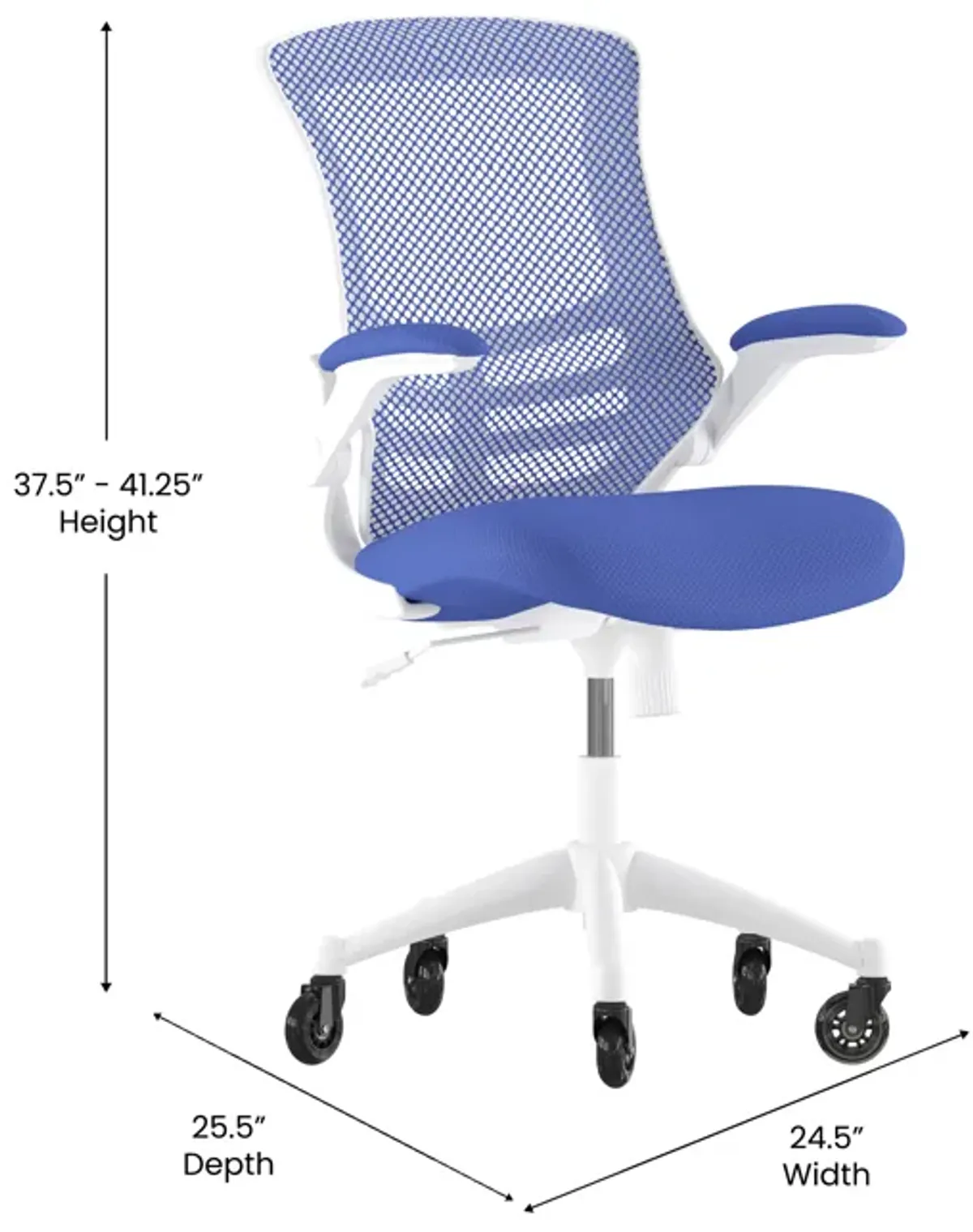 Kelista Desk Chair with Transparent Roller Wheels