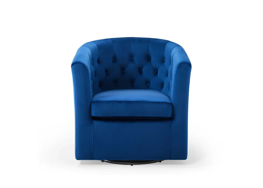 Prospect Tufted Performance Velvet Swivel Armchair