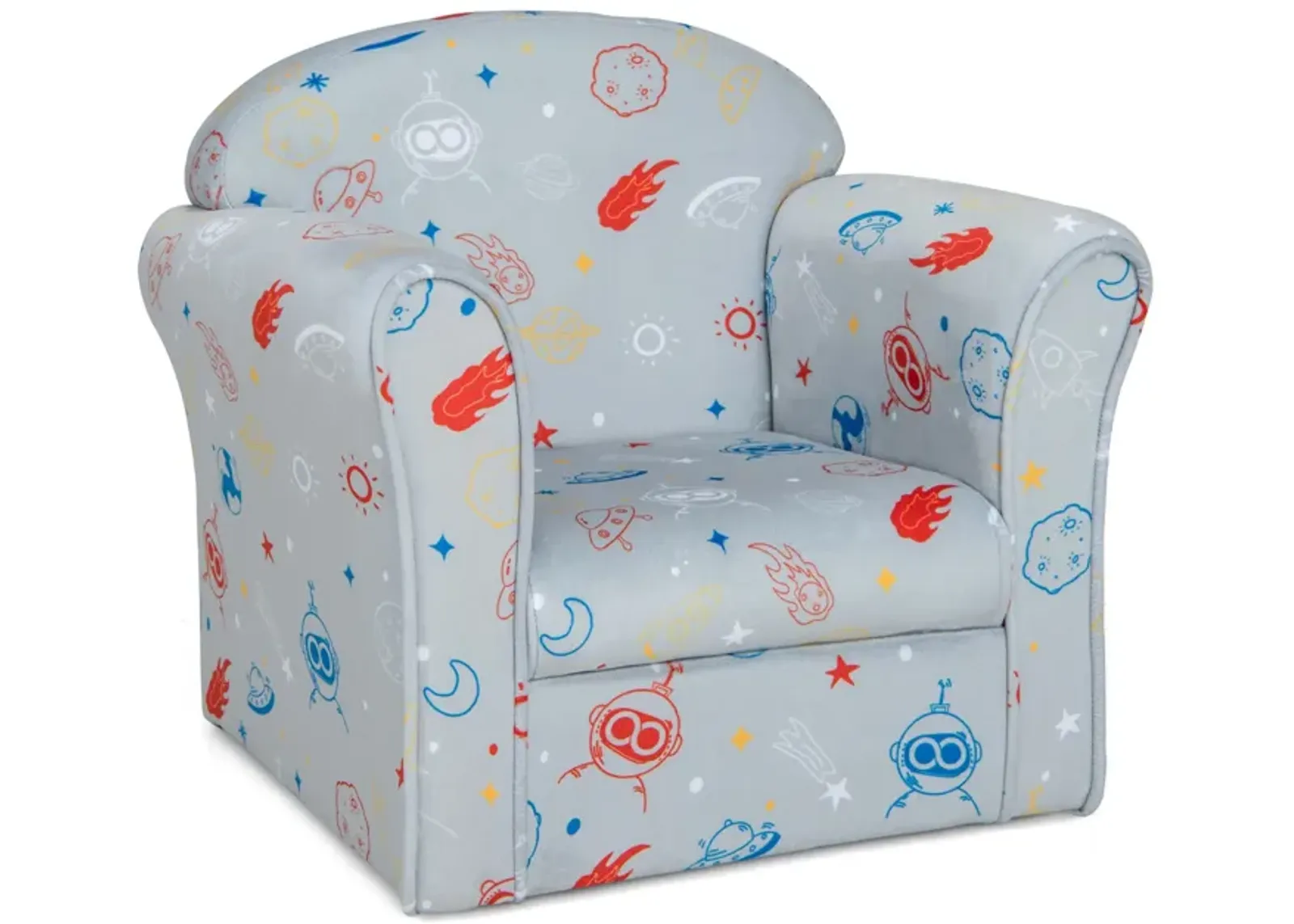 Toddler Upholstered Armchair with Solid Wooden Frame and High-density Sponge Filling