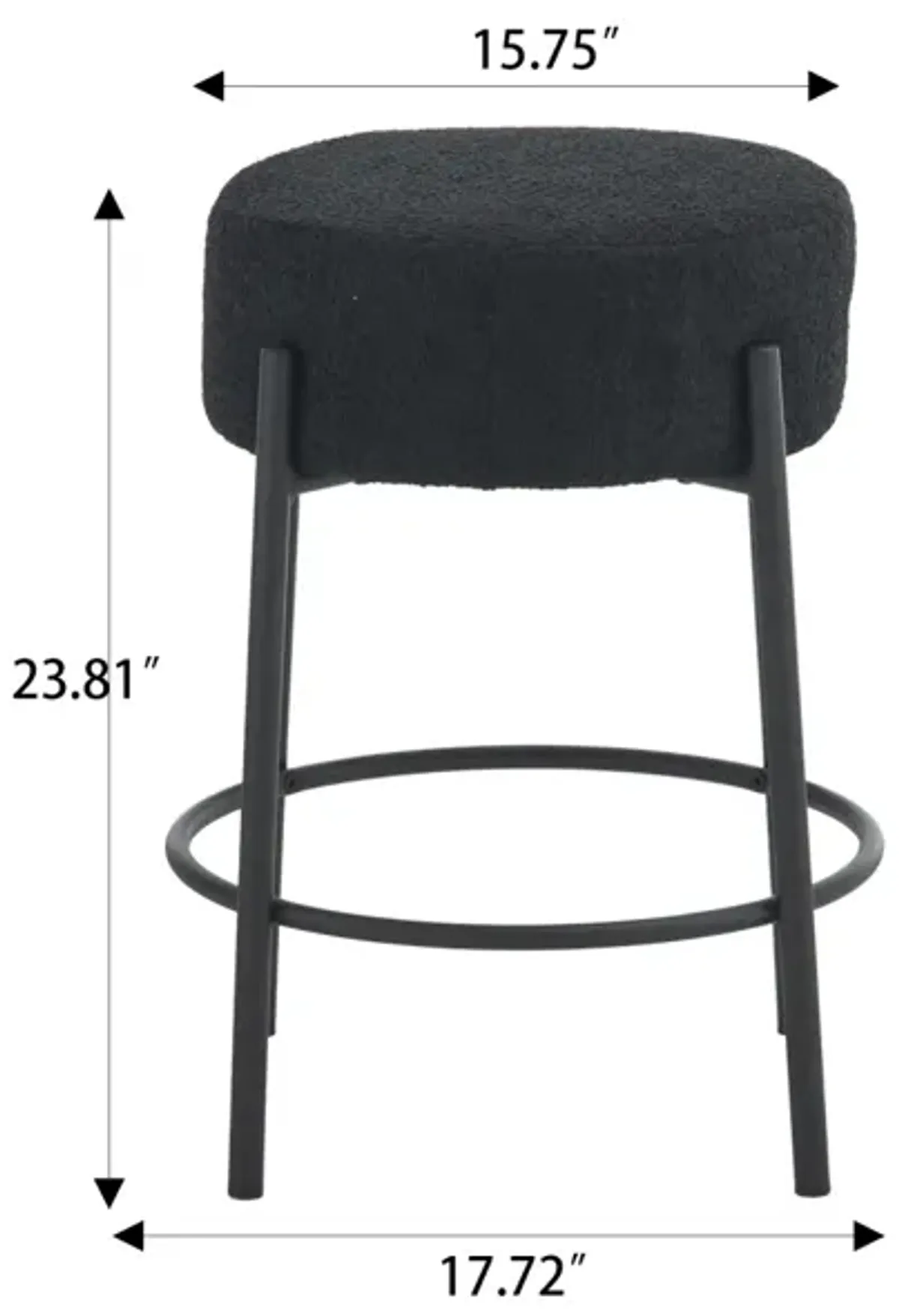 24" Tall Round Bar Stools - Set of 2