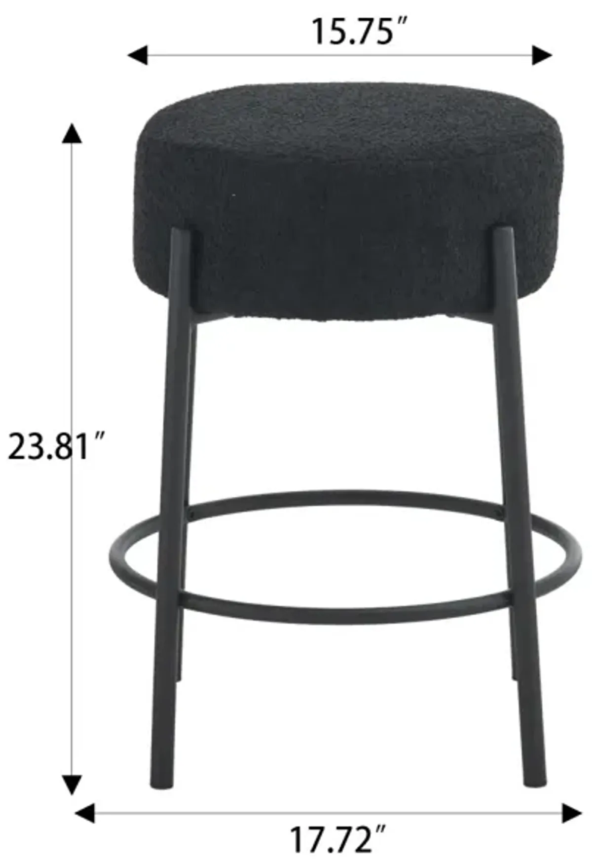 24" Tall Round Bar Stools - Set of 2