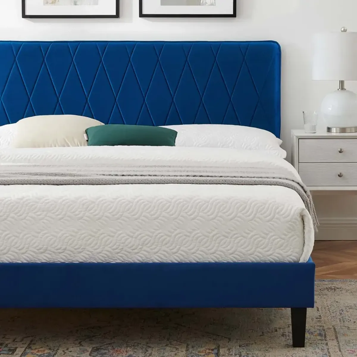 Modway - Phillipa Performance Velvet King Platform Bed