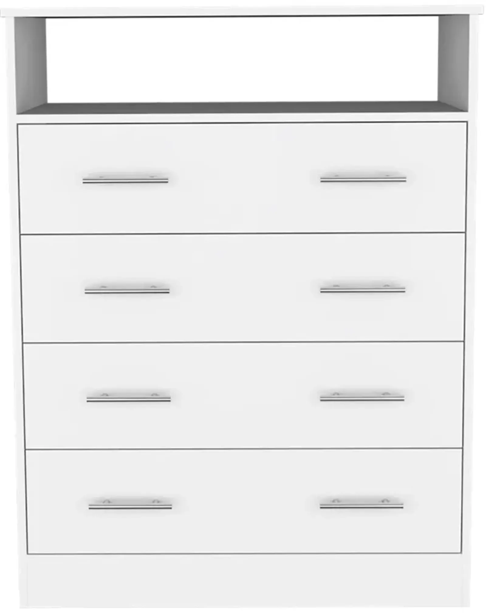 Dover 4-Drawer Rectangle Dresser White