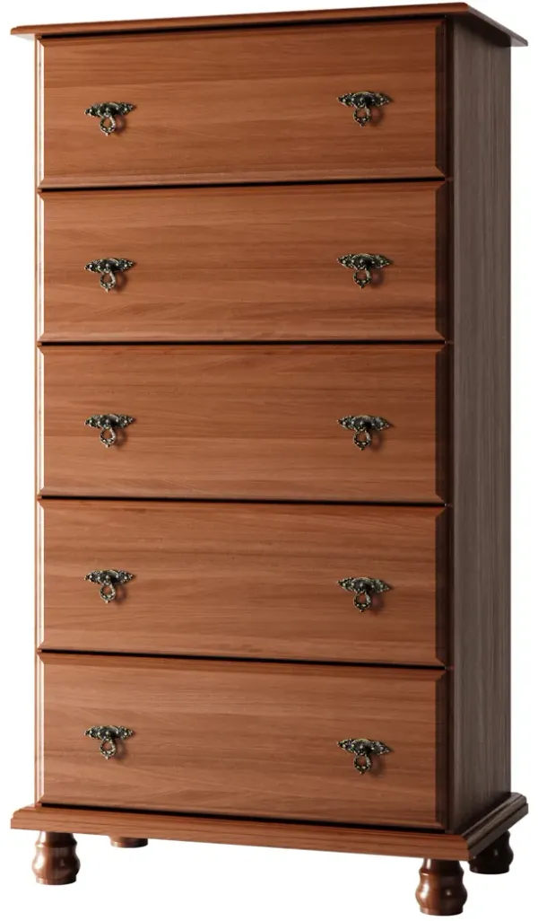 100% Solid Wood Kyle 5-Jumbo Drawer Chest