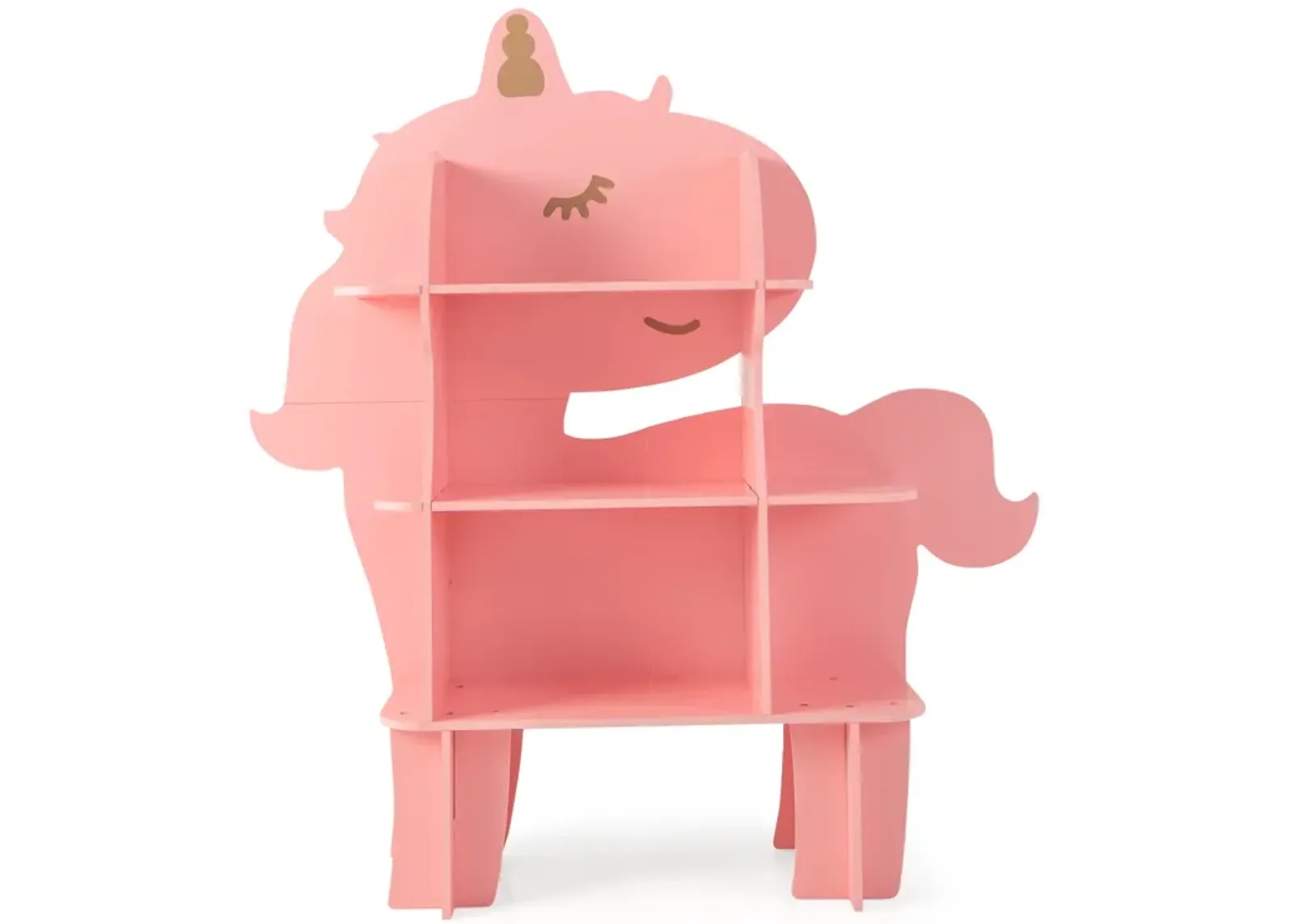 Kids Bookcase Toy Storage Organizer with Open Storage Shelves-Unicorn