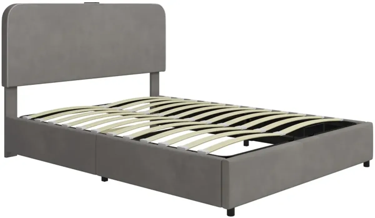 Merax Hydraulic Storage Bed Platform Bed