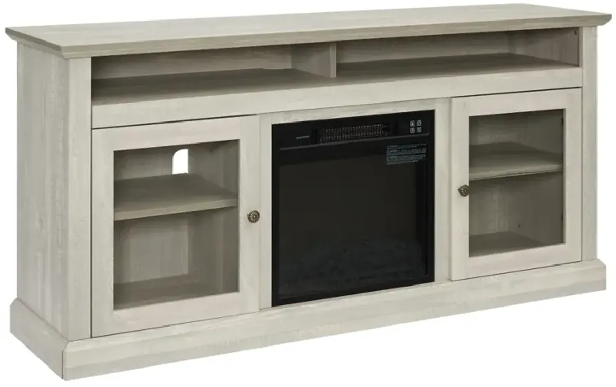 Streamdale Modern TV Stand with Fireplace Insert, Stone Gray, 60" W