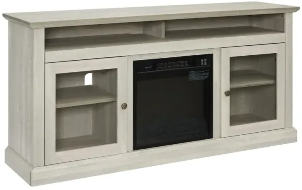 Streamdale Modern TV Stand with Fireplace Insert, Stone Gray, 60" W
