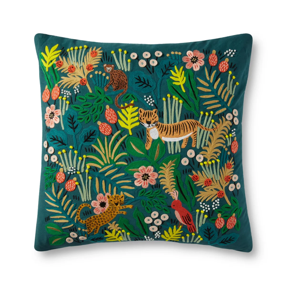 P6071 Multi 22"x22" Polyester Pillow by Rifle Paper Co. × Loloi