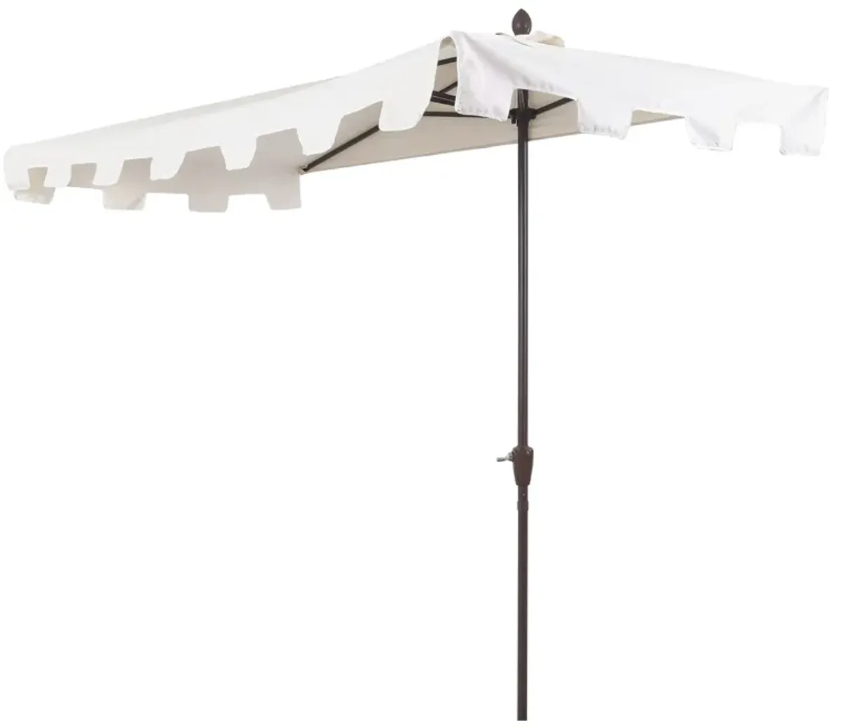 Sidney Classic MidCentury Rectangular Half Market Patio Umbrella with Crank, Wind Vent and UV Protection