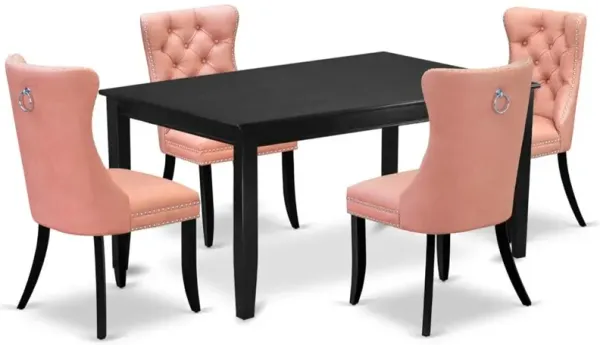 5 Piece Kitchen Table Set Contains a Rectangle Dining Table