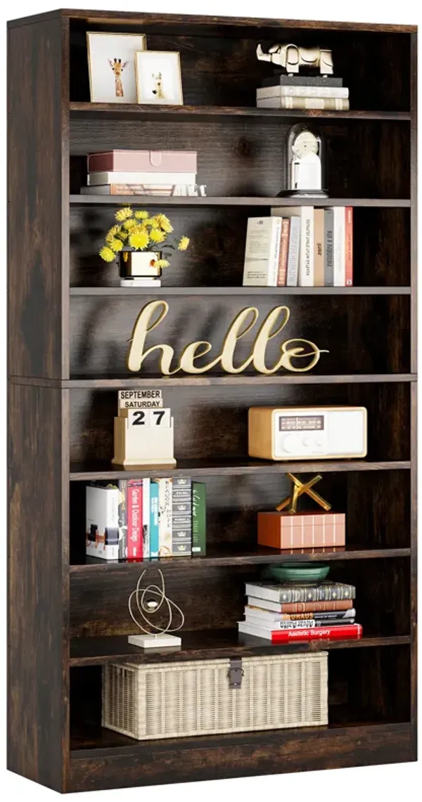 71 Inch Tall Bookcase, Modern Freestanding Bookshelf Multi-Tiered Bookcases, Large Open Display Shelf Storage Cabinet Organizer for Living Room, Home Office, Library, Bedroom, Deck Boxes